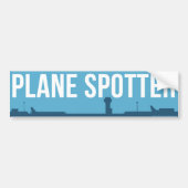 Plane Spotter Blue Bumpersticker (Voorkant)