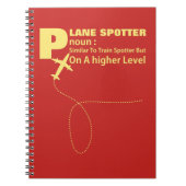 Plane Spotter Definition Graphic Notitieboek (Voorkant)