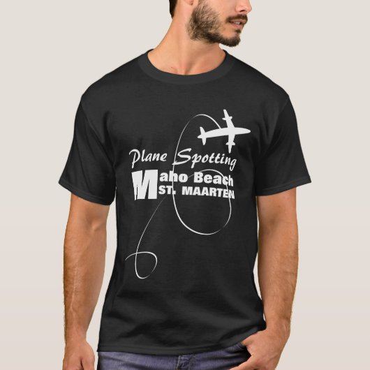 Plane Spotters Vliegtuig Spotting Maho Beach T-shirt (Voorkant)