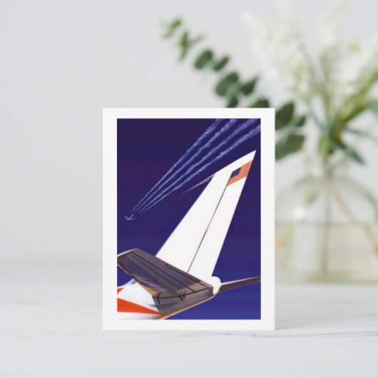 PLANE TAILS EN TRAILS PARTIJINVITATIE EZ2CUSTOMIZE KAART (Staand voorkant)