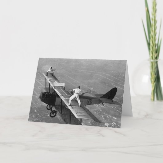 Plane Tennis Greeting Card Kaart (Voorkant)