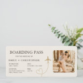 Plane Ticket Wedding Boarding Pass (Staand voorkant)