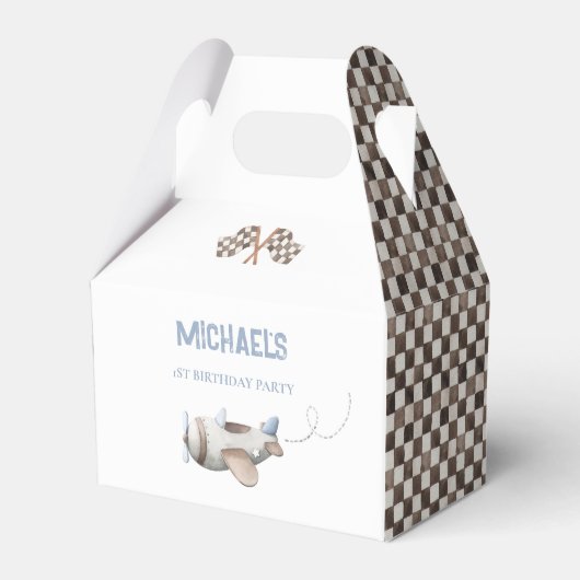  Plane Top Een Verjaardagsgunst Box Bedankdoosjes (Voorkant Zijde)