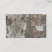 Plane tree camouflage looks bark pattern business visitekaartje (Achterkant)