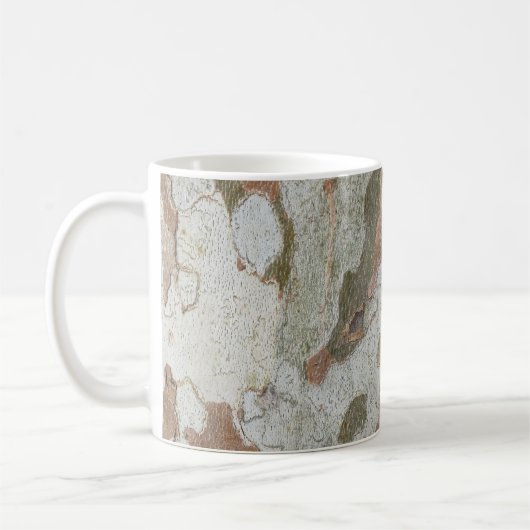 Plane tree camouflage looks bark pattern coffee mu koffiemok (Links)
