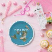 Plane Truth Azimuthal Equidistant Paper Bord Kaart (Feest)