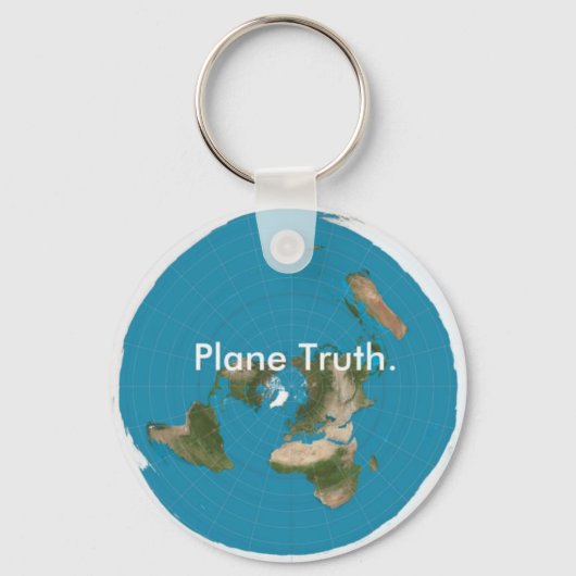 Plane Truth. Azimuthal Equidistant Sleutelhanger B (Voorkant)
