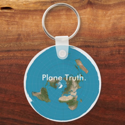 Plane Truth. Azimuthal Equidistant Sleutelhanger B (Voorkant)