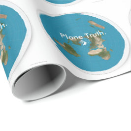 Plane Truth Azimuthal Equidistant Wrapping Paper Cadeaupapier