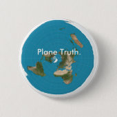 "Plane Truth." Knoop Ronde Button 5,7 Cm (Voorkant)