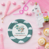 Plane Verjaardagsuitnodigingstijd vliegt Pap Papieren Bordje (Feest)