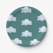  Plane Verjaardagsuitnodigingstijd vliegt Papieren Bordje (Voorkant)