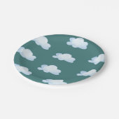 Plane Verjaardagsuitnodigingstijd vliegt Papieren Bordje (Gekanteld)