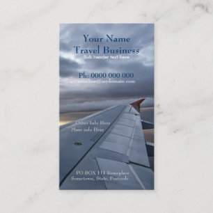 Plane Wing Travel Business/Profile Card Visitekaartje