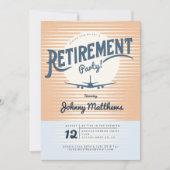 Plane zonsondergang pensioen partij kaart (Voorkant)