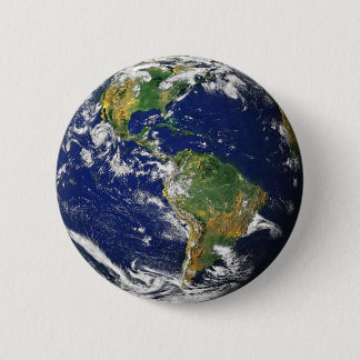 Planeet Aarde broche Ronde Button 5,7 Cm