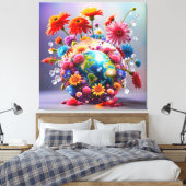 Planeet Aarde Canvas Afdruk (Insitu (Slaapkamer))