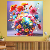 Planeet Aarde Canvas Afdruk (Insitu (Woonkamer))