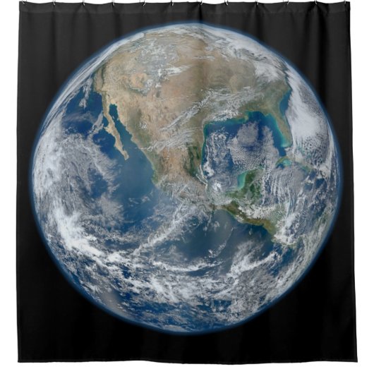 Planeet Aarde Douchegordijn (Voorkant)