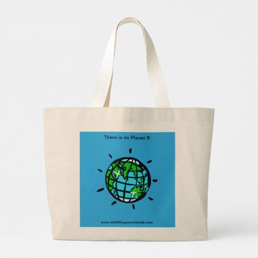 Planeet Aarde - Duurzaam leven - Behoud Grote Tote Bag (Achterkant)