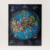 Planeet Aarde en sterrenbeelden Legpuzzel (Verticaal)