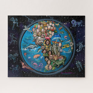 Planeet Aarde en sterrenbeelden Legpuzzel