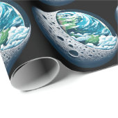 Planeet Aarde en Zijn Maan: Hemelwonder Cadeaupapier (Rol Hoek)