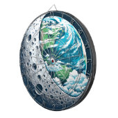Planeet Aarde en Zijn Maan: Hemelwonder Dartbord (Voorkant Rechts)