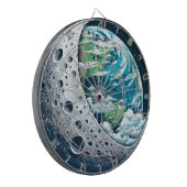 Planeet Aarde en Zijn Maan: Hemelwonder Dartbord (Voorkant Links)