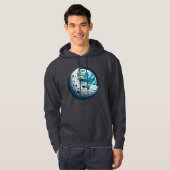 Planeet Aarde en Zijn Maan: Hemelwonder Hoodie (Voorkant volledig)