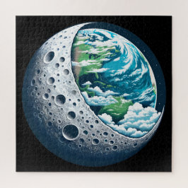 Planeet Aarde en Zijn Maan: Hemelwonder Legpuzzel