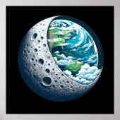 Planeet Aarde en Zijn Maan: Hemelwonder Poster (Voorkant)