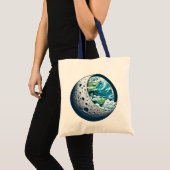 Planeet Aarde en Zijn Maan: Hemelwonder Tote Bag (Voorkant (product))