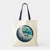 Planeet Aarde en Zijn Maan: Hemelwonder Tote Bag (Achterkant)