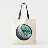Planeet Aarde en Zijn Maan: Hemelwonder Tote Bag (Voorkant)