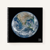 Planeet Aarde Foto, Buitenruimte, Leuk op Maat Gem Notitieboek (Voorkant)