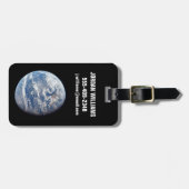 Planeet Aarde genomen door de Apollo 11 bemanning. Bagagelabel (Voorkant horizontaal)