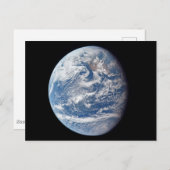 Planeet Aarde genomen door de Apollo 11 bemanning. Briefkaart (Voorkant / Achterkant)
