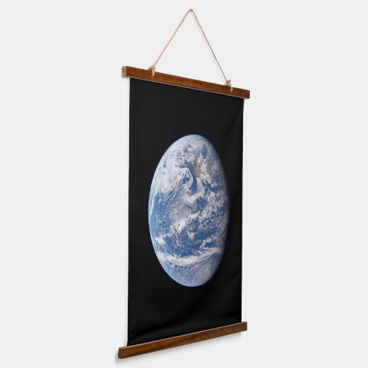 Planeet Aarde genomen door de Apollo 11 bemanning. Hangend Wandkleed (Gebogen)