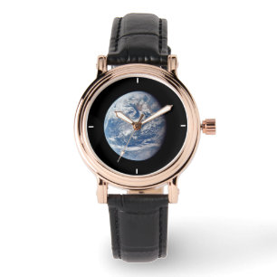 Planeet Aarde genomen door de Apollo 11 bemanning. Horloge