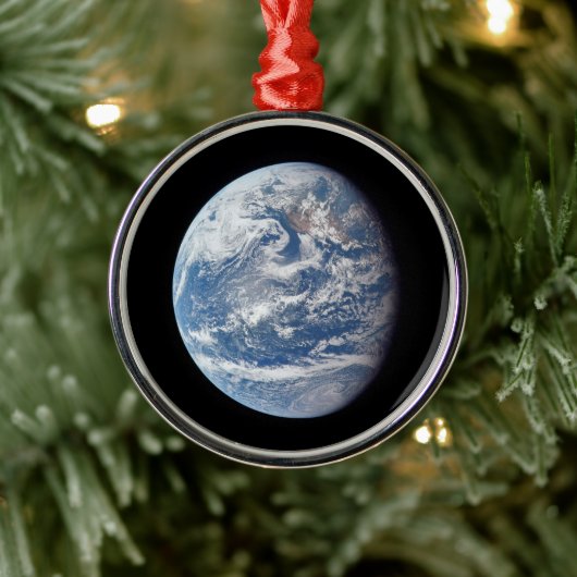 Planeet Aarde genomen door de Apollo 11 bemanning. Metalen Ornament (Boom)