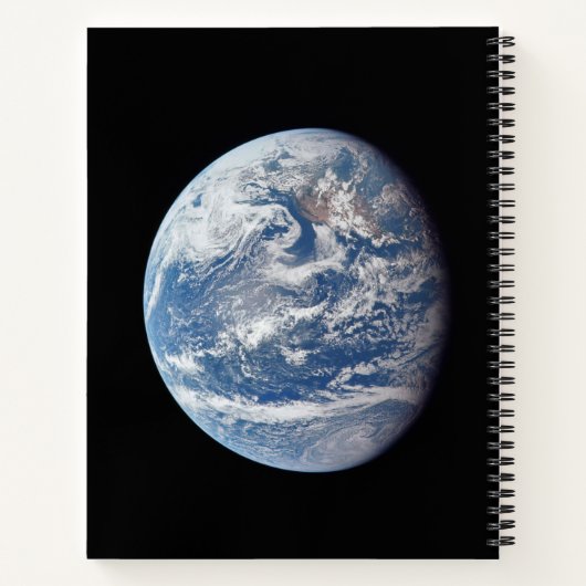 Planeet Aarde genomen door de Apollo 11 bemanning. Notitieboek (Achterkant)