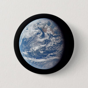 Planeet Aarde genomen door de Apollo 11 bemanning. Ronde Button 5,7 Cm