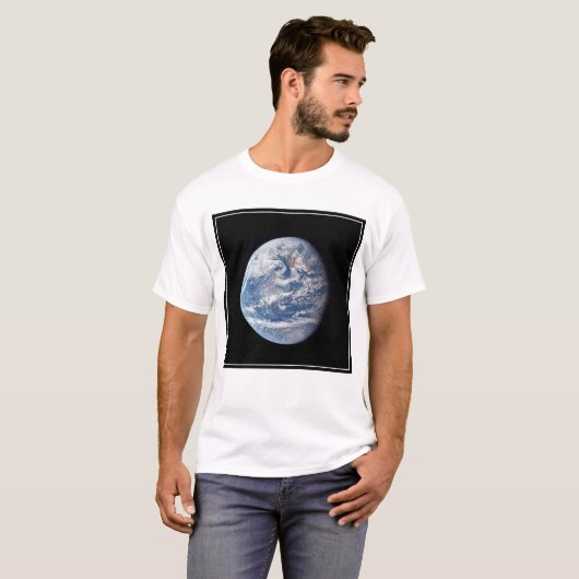 Planeet Aarde genomen door de Apollo 11 bemanning. T-shirt (Voorkant volledig)
