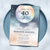 Planeet Aarde Hemel 40ste Verjaardag Kaart