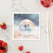 Planeet Aarde Hemel 40ste Verjaardag Servet (Insitu)