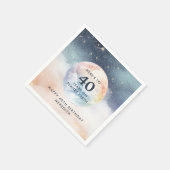 Planeet Aarde Hemel 40ste Verjaardag Servet (Hoek)