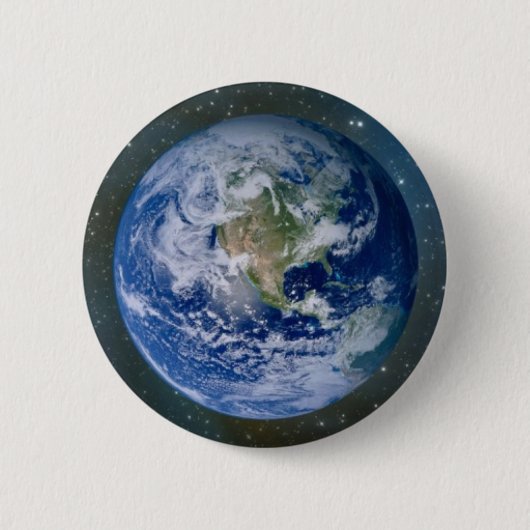 PLANEET AARDE knop Ronde Button 5,7 Cm (Voorkant)