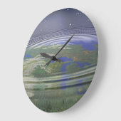 Planeet Aarde met waterkringen Grote Klok (Hoek)