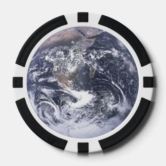 Planeet Aarde Poker Chips (Voorkant)